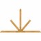 Ekena Millwork Saratoga Rough Sawn Timber Gable Bracket, Western Red Cedar, 96"W x 56"H x 2"D x 4"F, 14/12 Pitch GBW096X56X0204SAR00RWR - alternate 1
